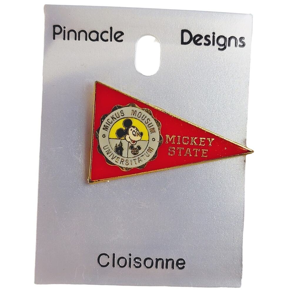 Vintage Mickey State Mickus Mousum Universitatum Pin NIP